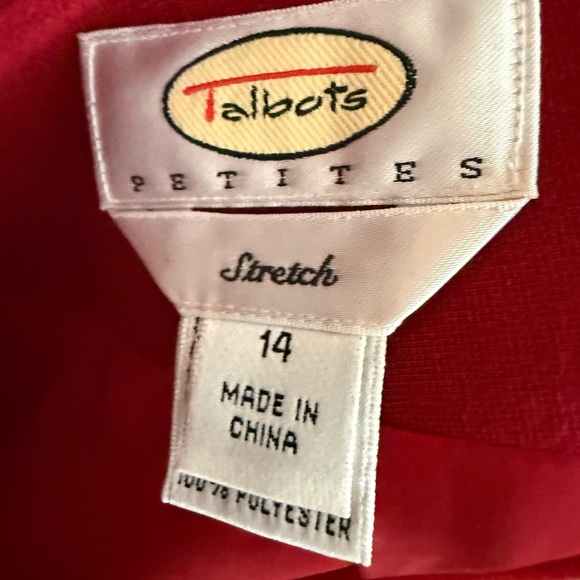 Talbots Red Pencil Skirt size 14P - Picture 3 of 3